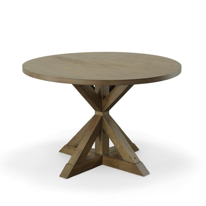 Carolina Living Diana Trestle Base Dining Table - Vintage Walnut