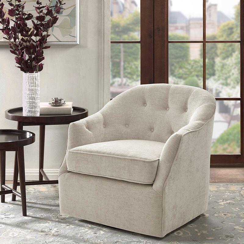 Gracie Mills Viviana Curved Wide back Swivel Chair