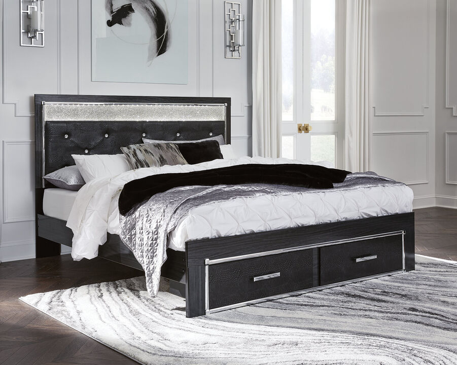 Kaydell King Uph Panel Storage Bed
