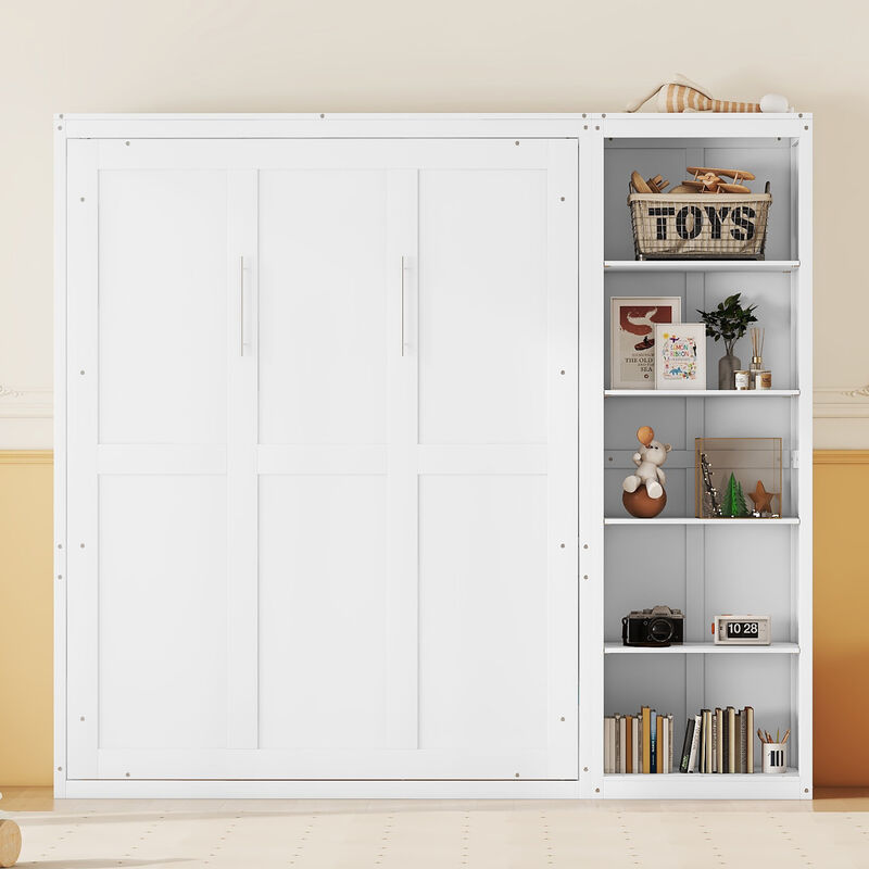 Merax Classical Murphy Bed with Storage Shelves