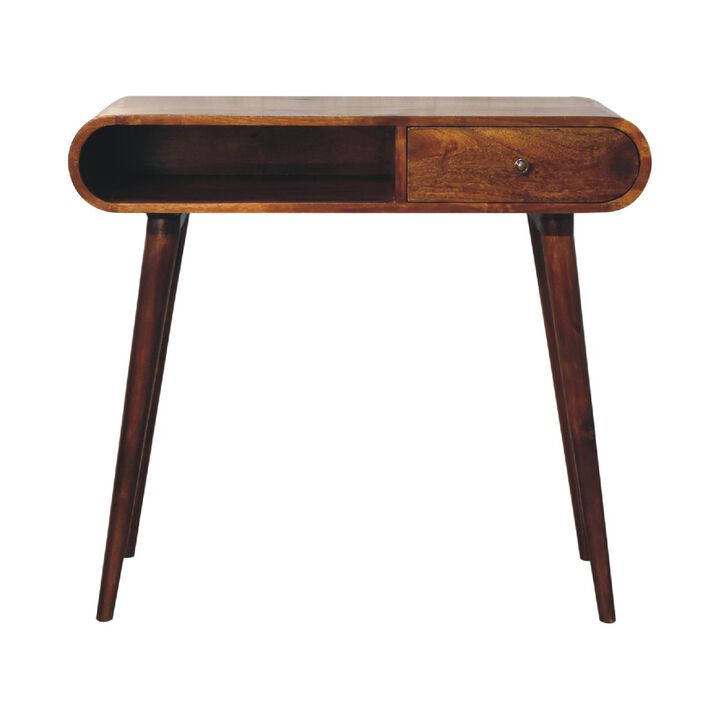 Artisan Furniture Chestnut London Open  1 Drawer Solid Wood Console