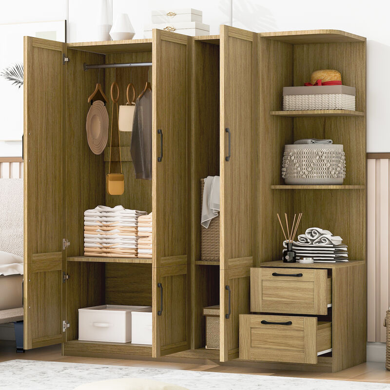 Merax 3-Door Storage Wardrobe Closet