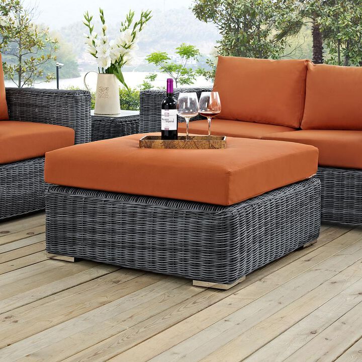 Modway Summon Outdoor Patio Sunbrella Square Ottoman