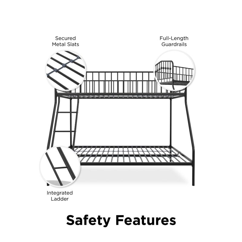 Novogratz Bushwick Metal Bunk Bed