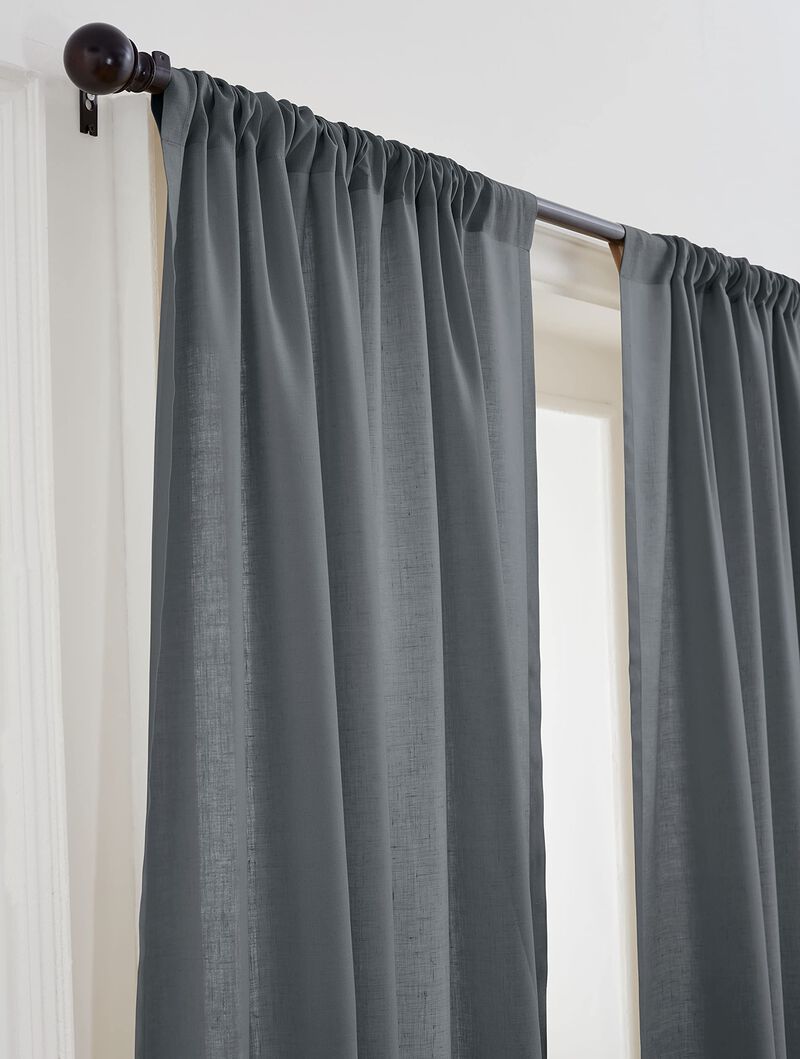 Solino Home 100% Pure Linen Cotton Linen Curtain Curtain