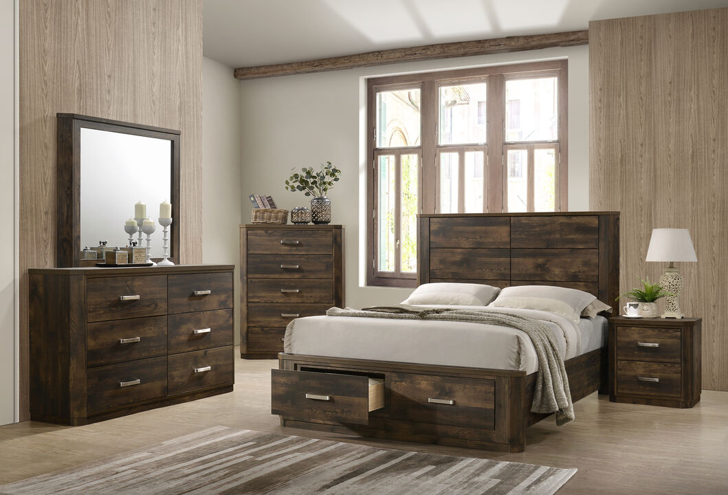 ACME Elettra Nightstand, Rustic Walnut