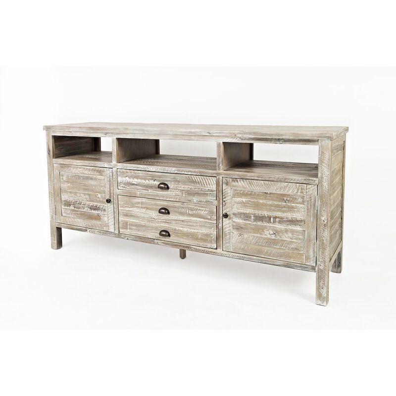 Jofran Artisan's Craft Rustic Farmhouse Distressed Acacia Media Console 70