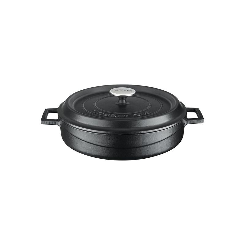 Cast Iron dia.11" h:2" 3.75 qt. Round Cast Iron Dutch Oven