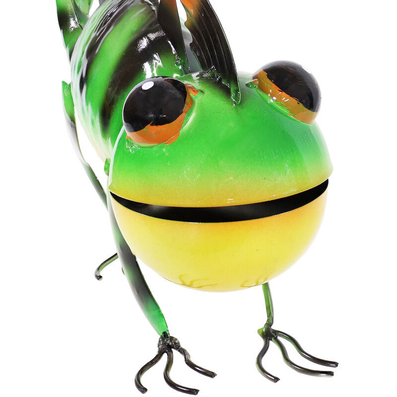 Sunnydaze Greg the Green Chameleon Indoor and Outdoor Metal Statue - 8.5 in