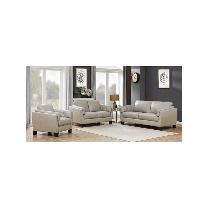 Porter Designs Bergamo Top Grain Leather Sofa, Cream