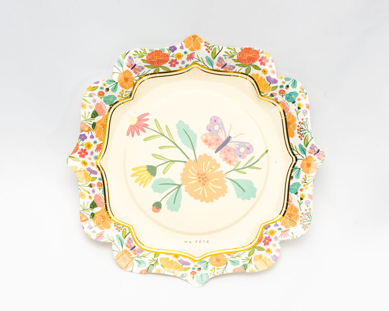 Ma Fete Tea Party Paper Dinner Plates, 10.5" (8)