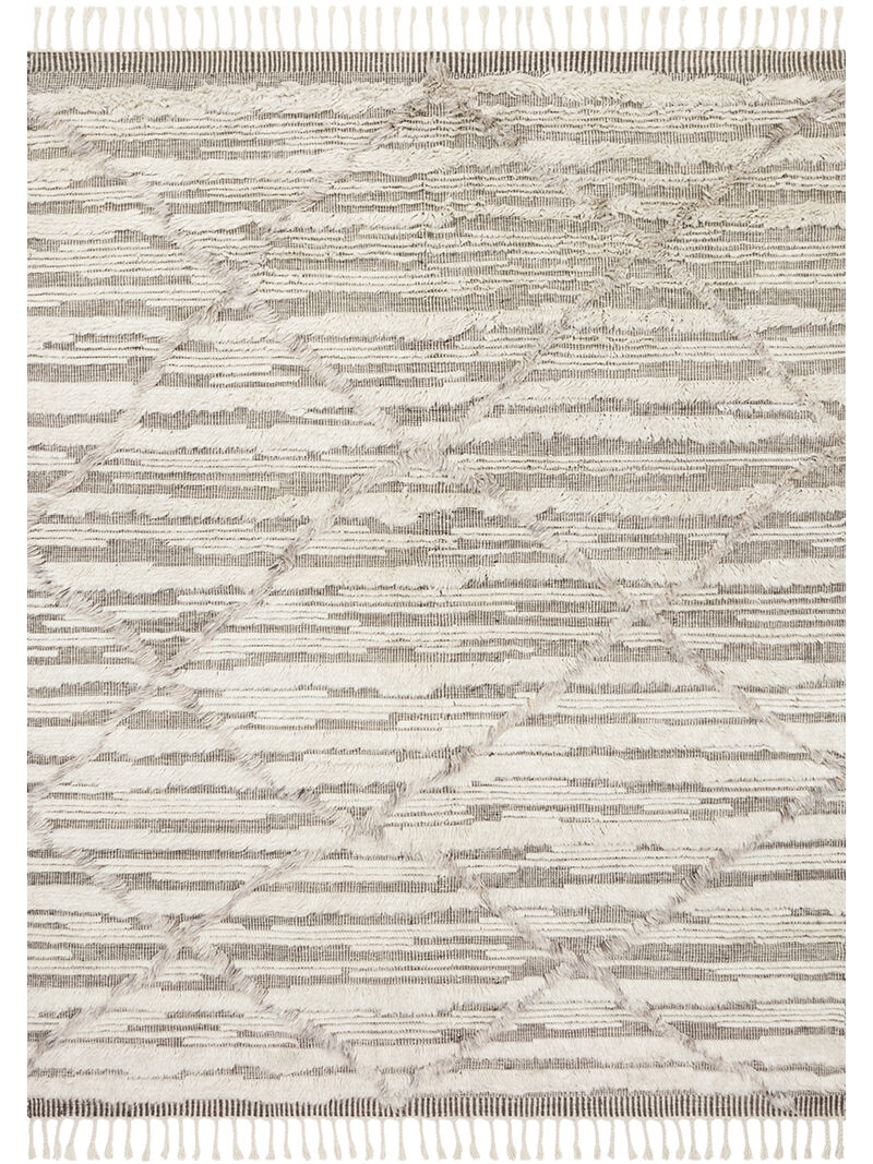 Khalid KF07 Ivory/Taupe 4' x 6' Rug