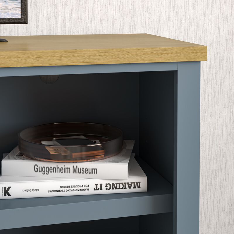FESTIVO 70" TV Stand w/ Patterned Doors & Two-Tone Finish Fits TVs up to 75"