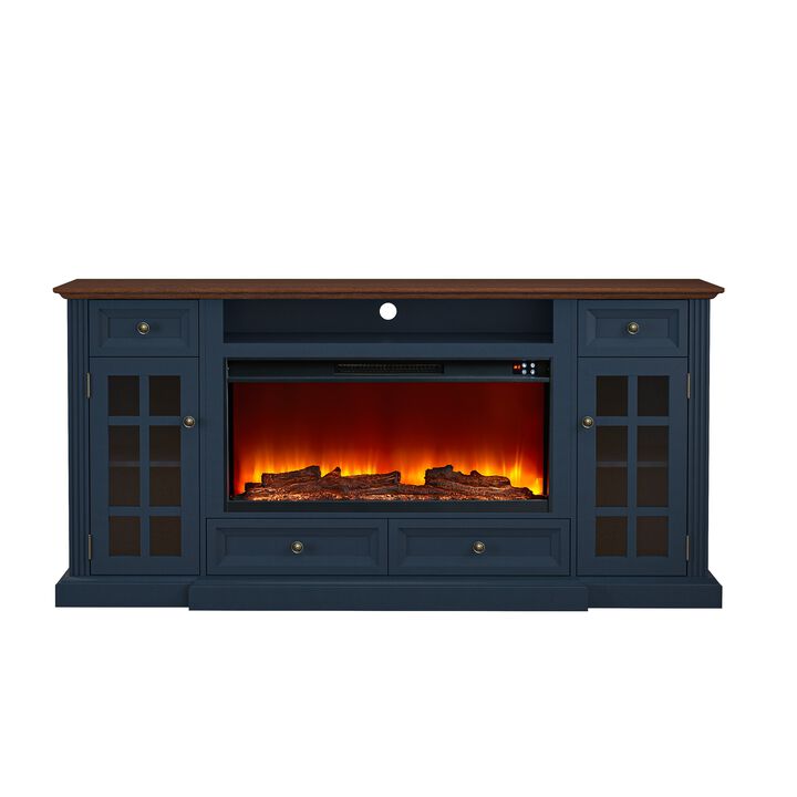 FESTIVO Modern TV Stand with Electric Fireplace - Fits TVs Up to 78 Inches