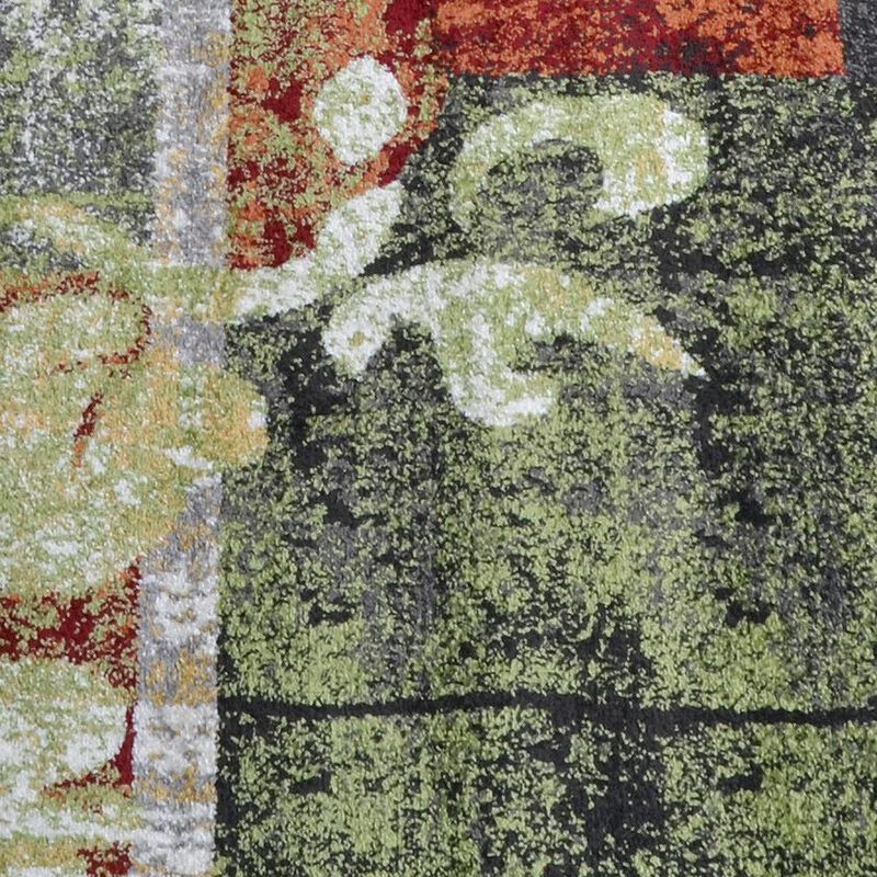 RUGSOTIC CARPETS MACHINE MADE HEATSET POLYPROPYLENE AREA RUGS  - 4'x6', Rectangle Shape, Multicolor Color, Contemporary Modern Design, Midium Pile Machine Made Area Rugs (M00043)