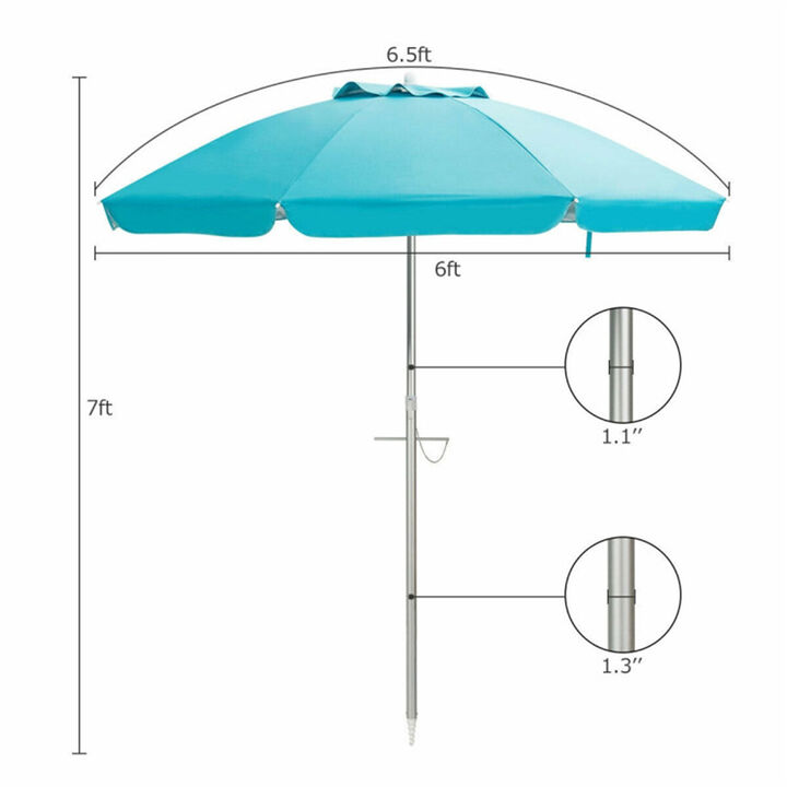 Adjustable Beach Umbrella with UV Protection for Outdoor Trips
