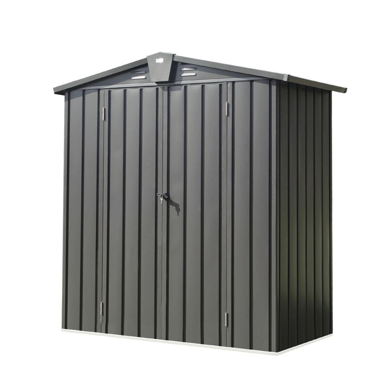 Metal Outdoor Storage Shed with Lockable Double Door
