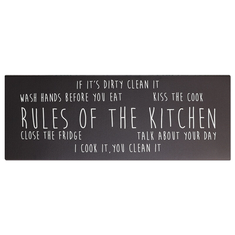 20 in. x 55 in. Anti-Fatigue Kitchen Runner Mat - Rules of the Kitchen