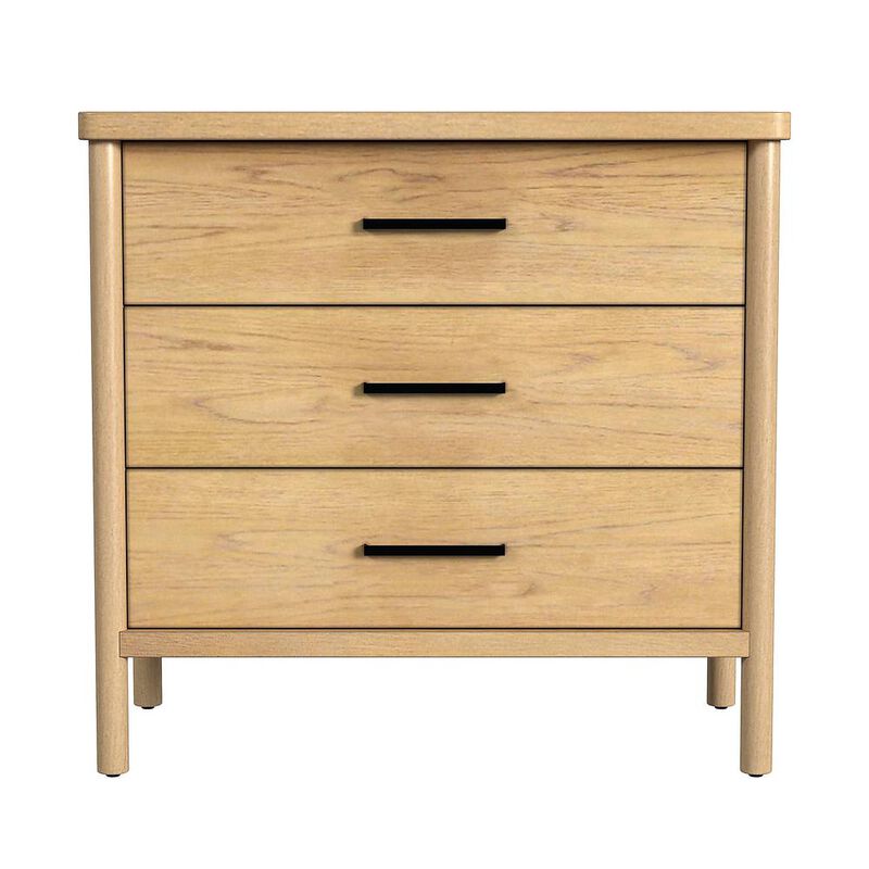 Butler Specialty Lennon 3 Drawer Rounded Leg Dresser, Light Brown