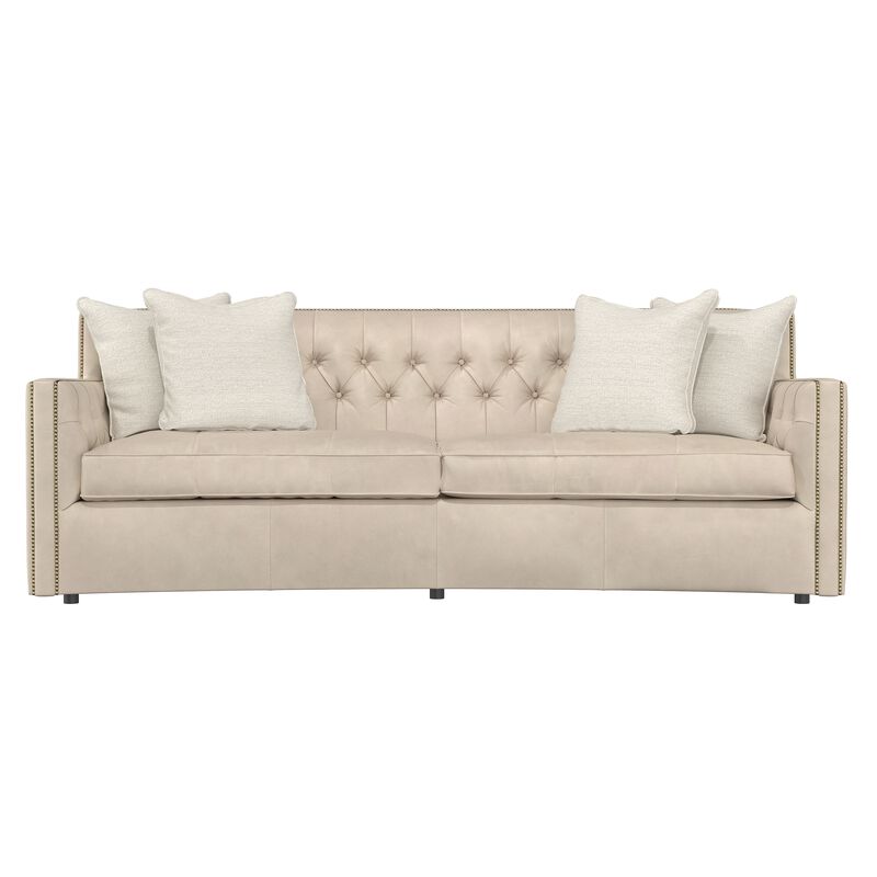 Living Candace Leather Sofa in White
