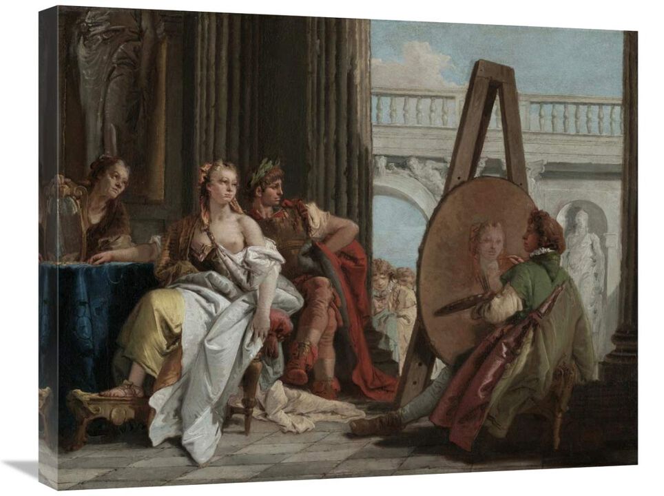 Alexander the Great and Campaspe in the Studio of Apelles-Canvas Art-28x22