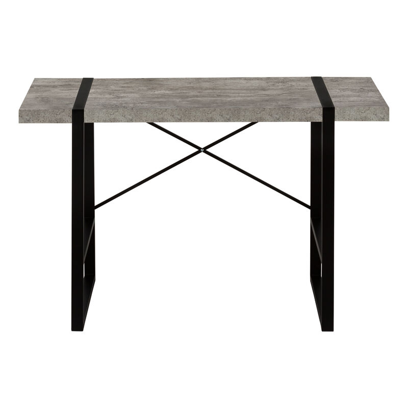 Monarch Specialties I 7661 Computer Desk, Home Office, Laptop, 48"L, Work, Metal, Laminate, Grey, Black, Contemporary, Modern