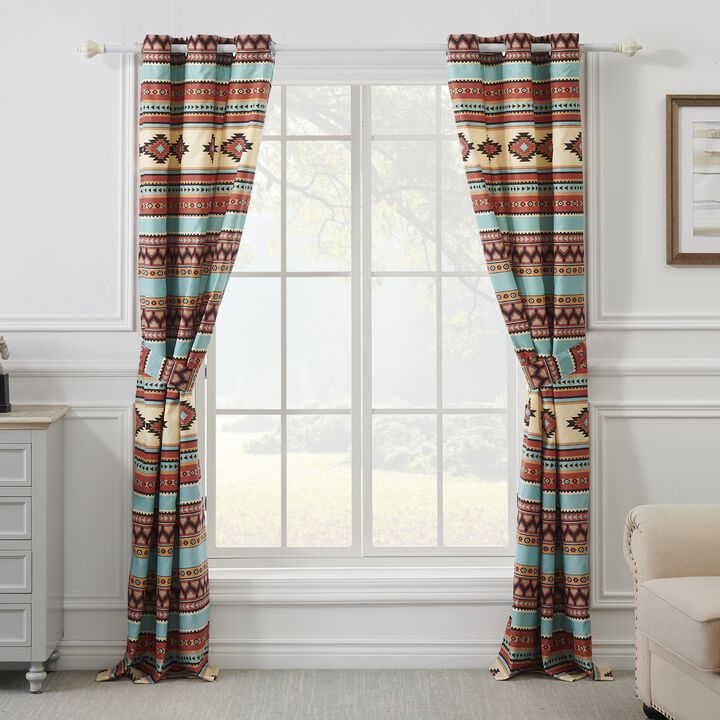 Red Rock Grommeted Blackout Curtain Panels Pair 48" x 84" Clay by Greenland Home Fashion