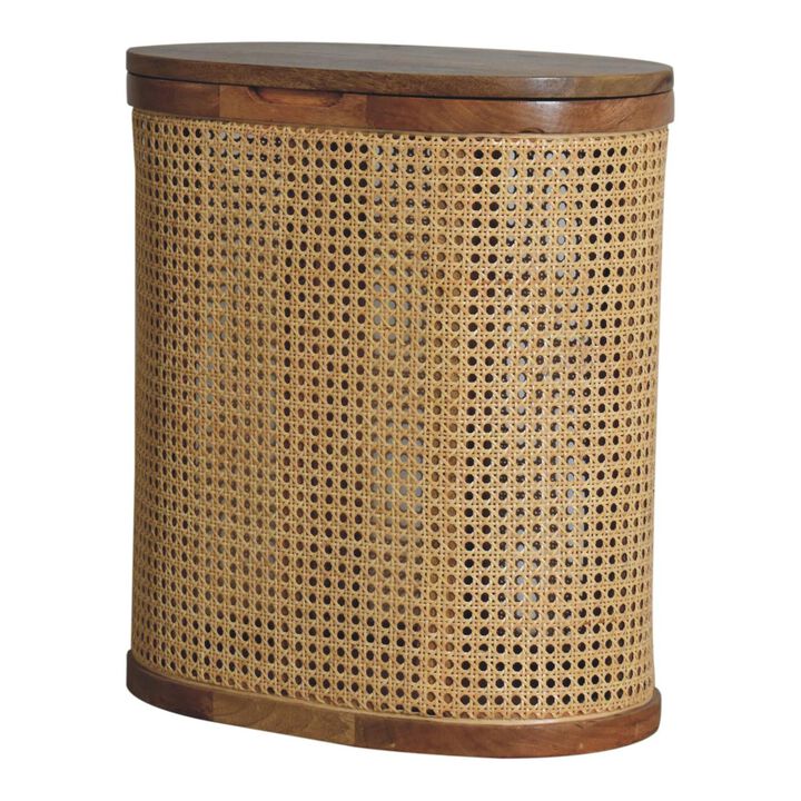 Larissa Lid-up  Solid Wood Storage Stool