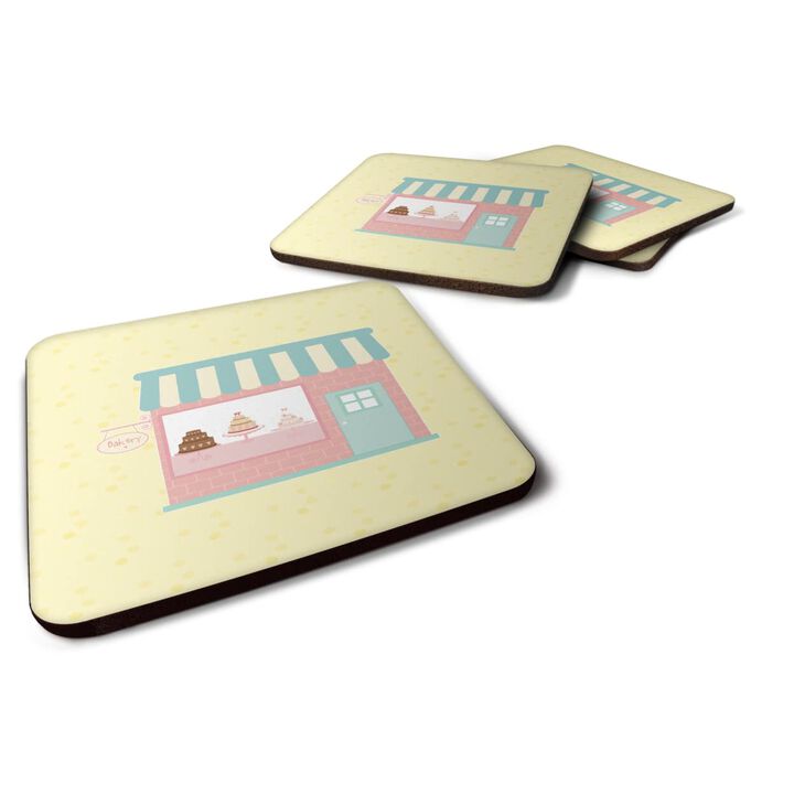 Caroline's Treasures Bake Shoppe on Yellow Decorative coasters, 3.5, Multicolor