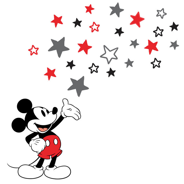 Lambs & Ivy Disney Baby Magical Mickey Mouse Wall Decals - Gray/Red