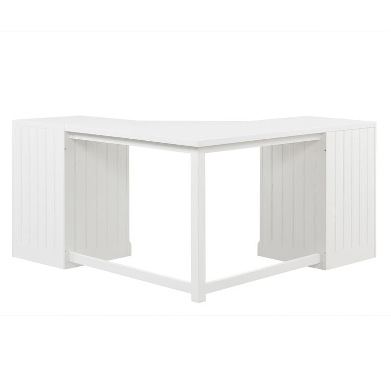 Merax Modern L Shaped Executive Desk Corner Writing Desk