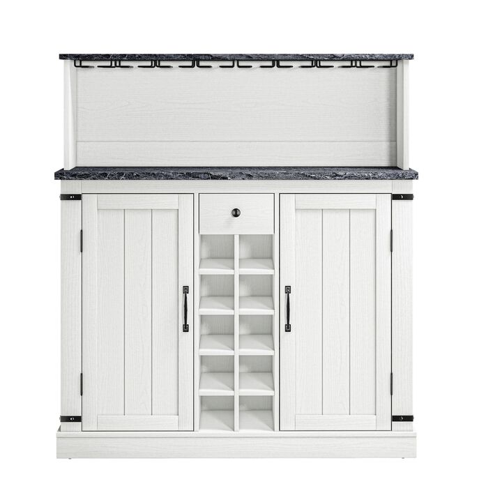 FESTIVO Farmhouse Buffet Bar Cabinet with Wine Storage