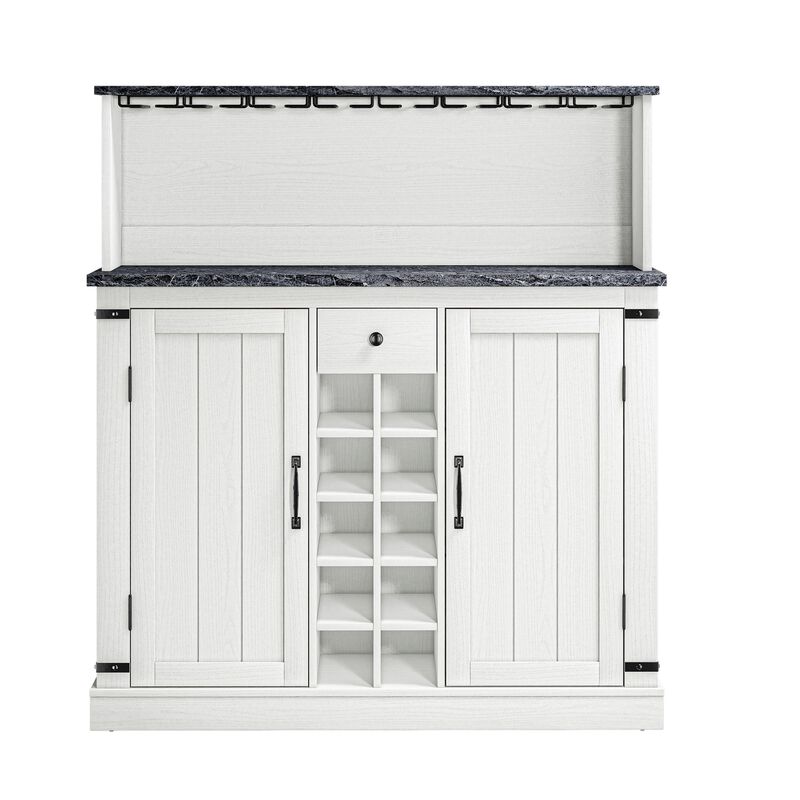 FESTIVO Farmhouse Buffet Bar Cabinet with Wine Storage
