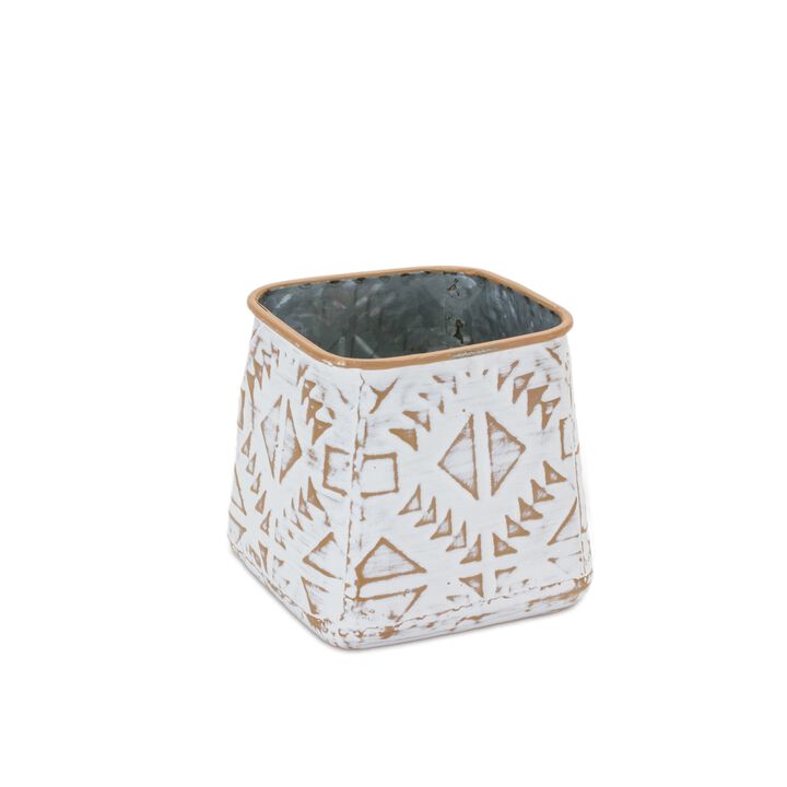 Set of 3 Metal Box Planters – Durable and Stylish Decorative Planters for Home or Garden