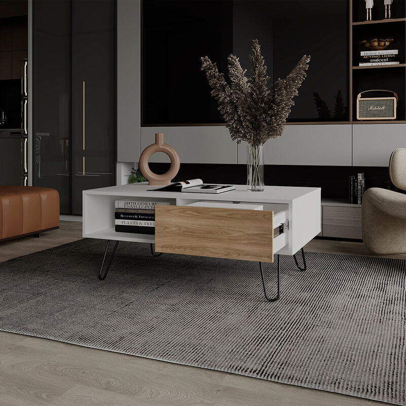 Taylor Coffee table , Living Room, White/Light Pine