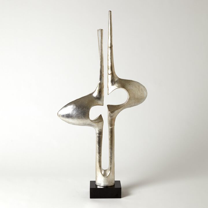 Brother and Sister Sculpture- Silver