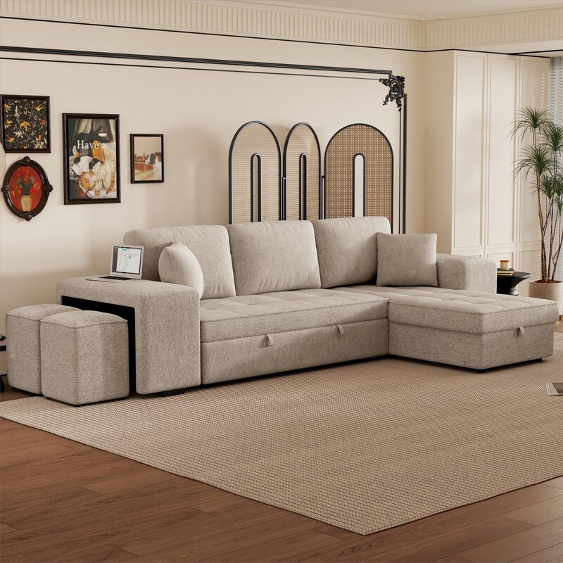 Merax Modern L-Shape 3 Seat Reversible Sectional Sofa