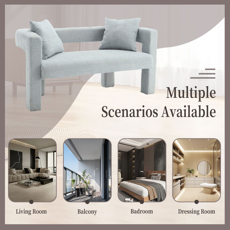 Merax Modern Chenille Loveseat Sofa