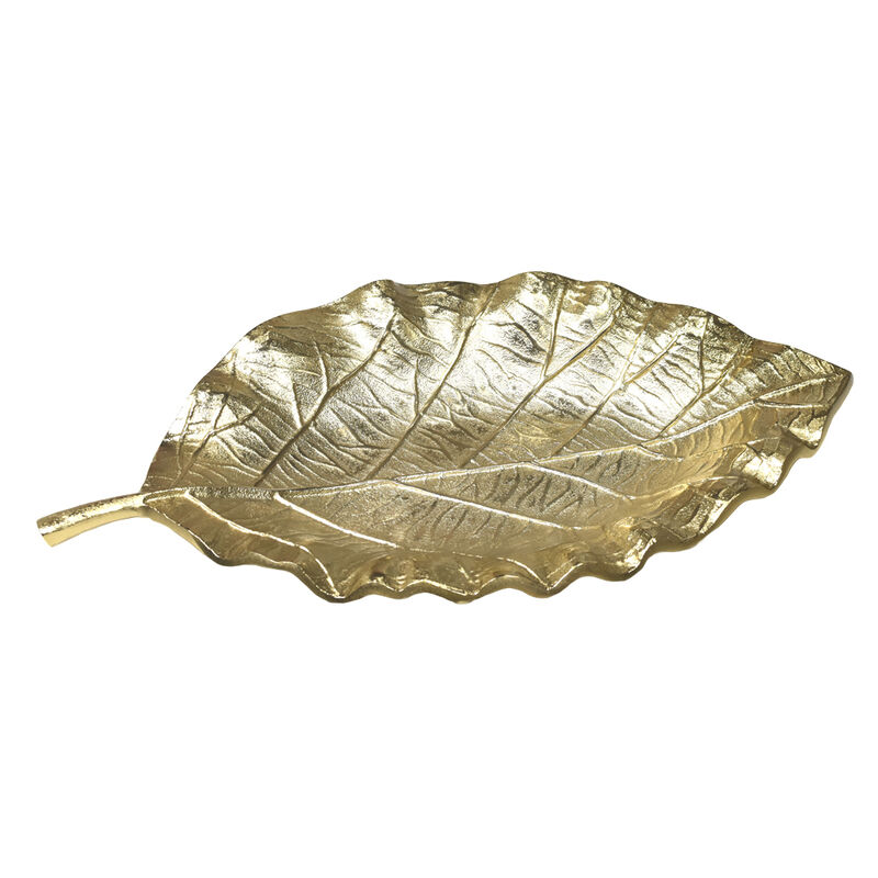 Handmade Decorative Gold Color Coated 7.08 x 3.74 x 0.78 Inches Aluminium Tray 054AB BBH Home's
