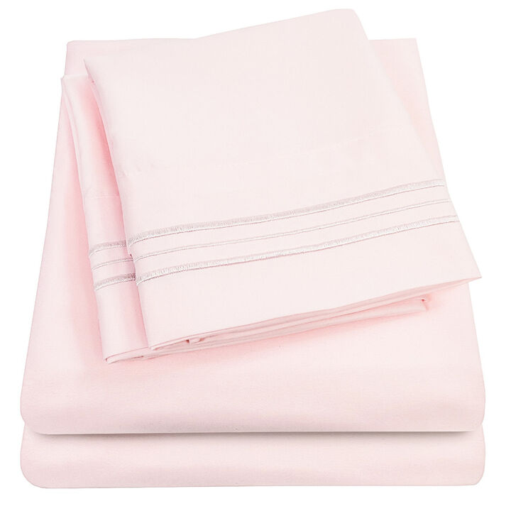 5 Piece Sheet Set, Ultra Soft 1800 Series Collection - Split King, Royal Blue