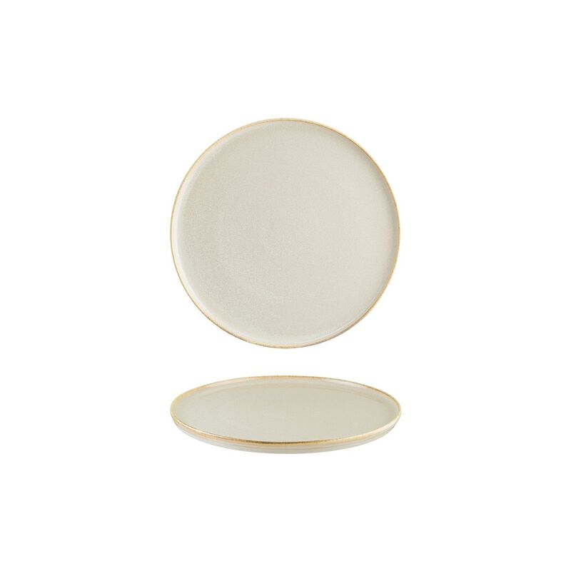 Sand dia.8.75" Round Beige Porcelain Plate (Set of 4)
