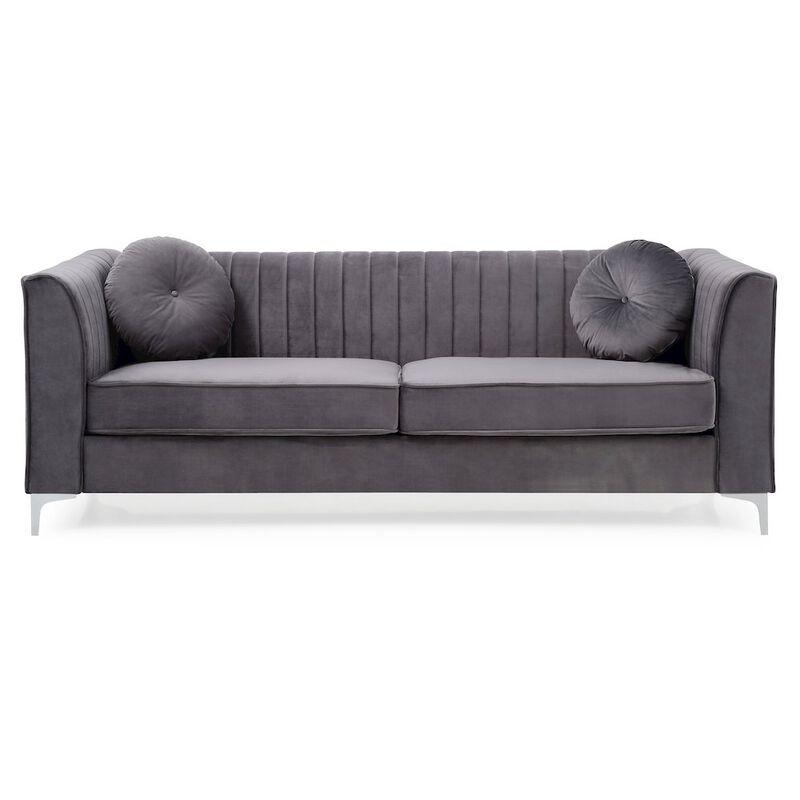 Glory Furniture Delray Sofa in Gray Color