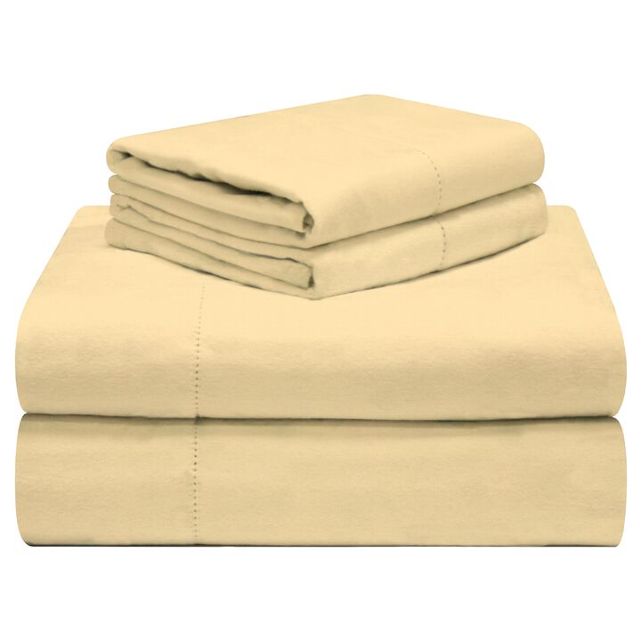 Pointehaven 190 GSM 100% Cotton Storm Grey Solid Flannel Deep Pocket 3 pc Sheet Set, Twin Extra Long