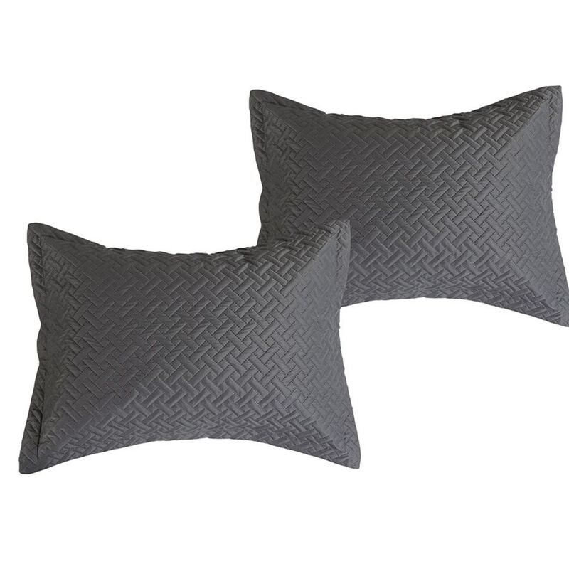 Legacy Decor 3 PCS Squared Stitched Pinsonic Reversible Lightweight All Season Bedspread Quilt Coverlet Oversized, Queen Size, Navy Color