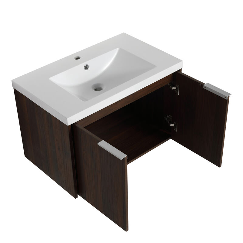 Soft Close Doors Bathroom Vanity With Sink, 30 Inch For Small Bathroom