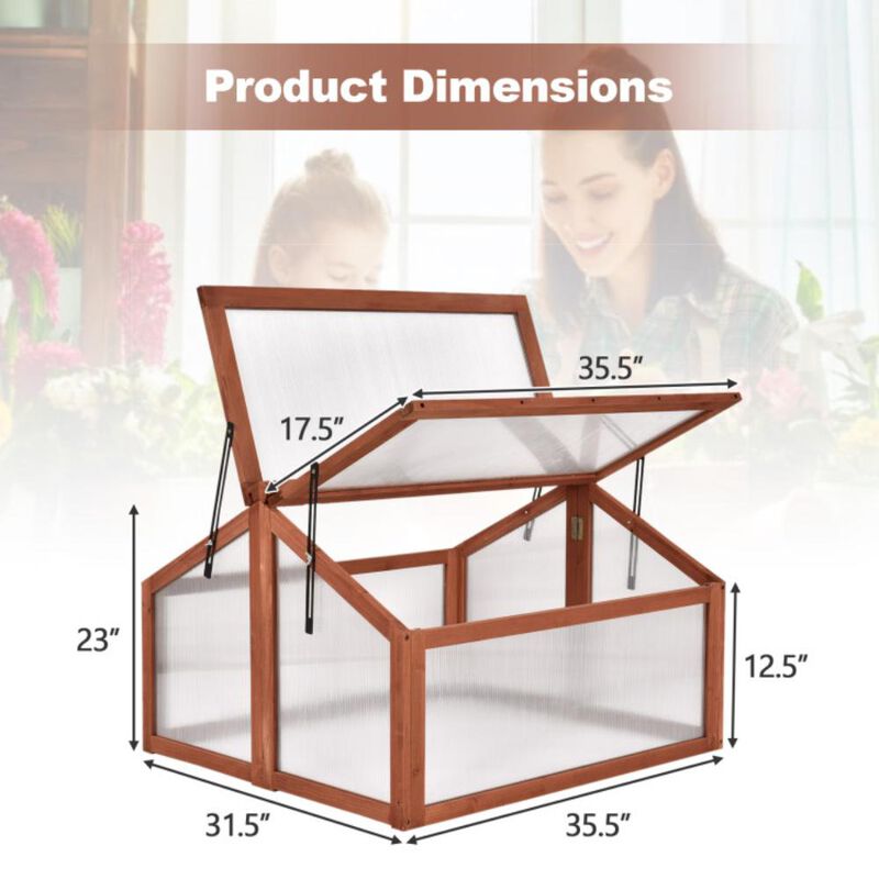 Hivvago Double Box Garden Wooden Greenhouse