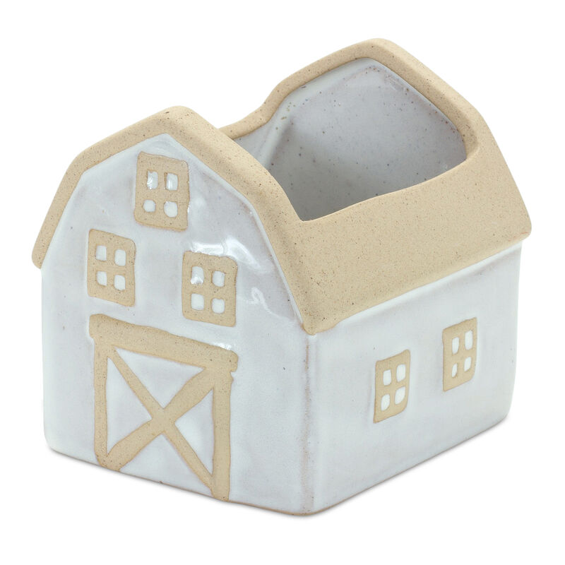 House and Barn Planter for Whimsical Garden Décor and Unique Plant Display (Set of 2)