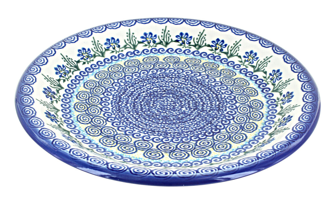 Blue Rose Polish Pottery Charleston Dinner Plate