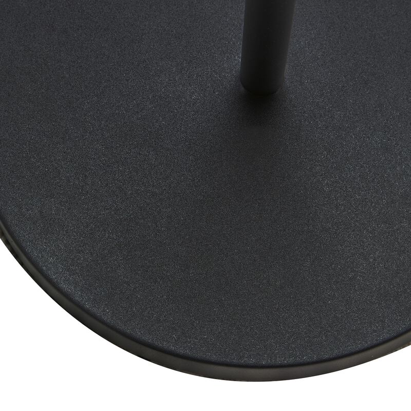 Bane 63 Inch Floor Lamp, Retro Smokey Black Glass Shade, Round Metal Base - Benzara