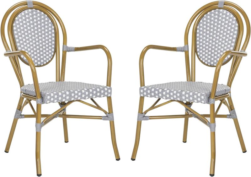 Belen Kox Riviera Bistro Stacking Arm Chair Set, Belen Kox
